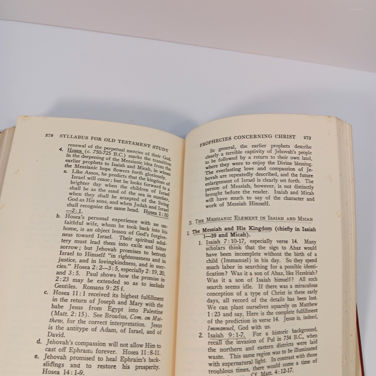 Syllabus For Old Testament Study, John R Sampey, 6th Ed 1924 Sunday School Board