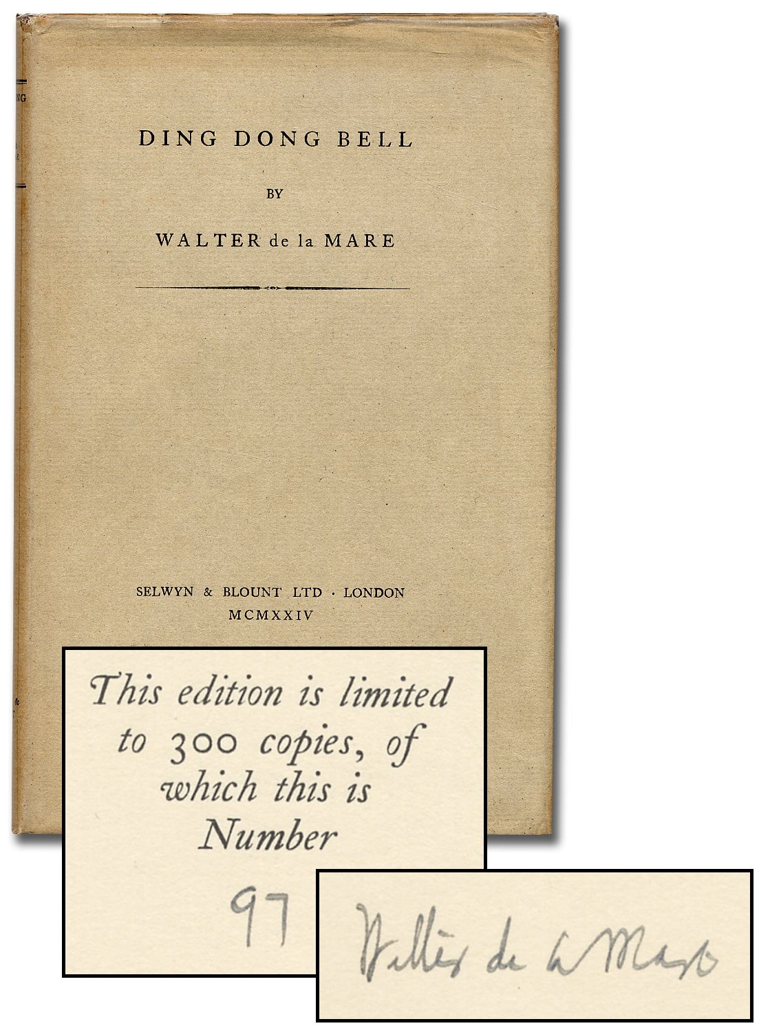 Walter de la MARE / Ding Dong Bell Signed 1st Edition 1924