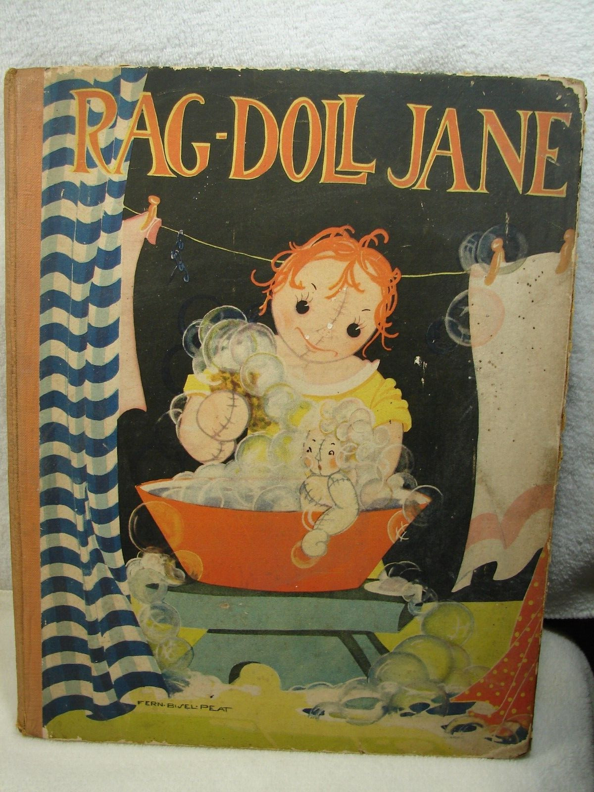 First 1935 Ed RAG-DOLL JANE by CAROLYN TREFFINGER 8 FERN BISEL PEAT Color PLATES