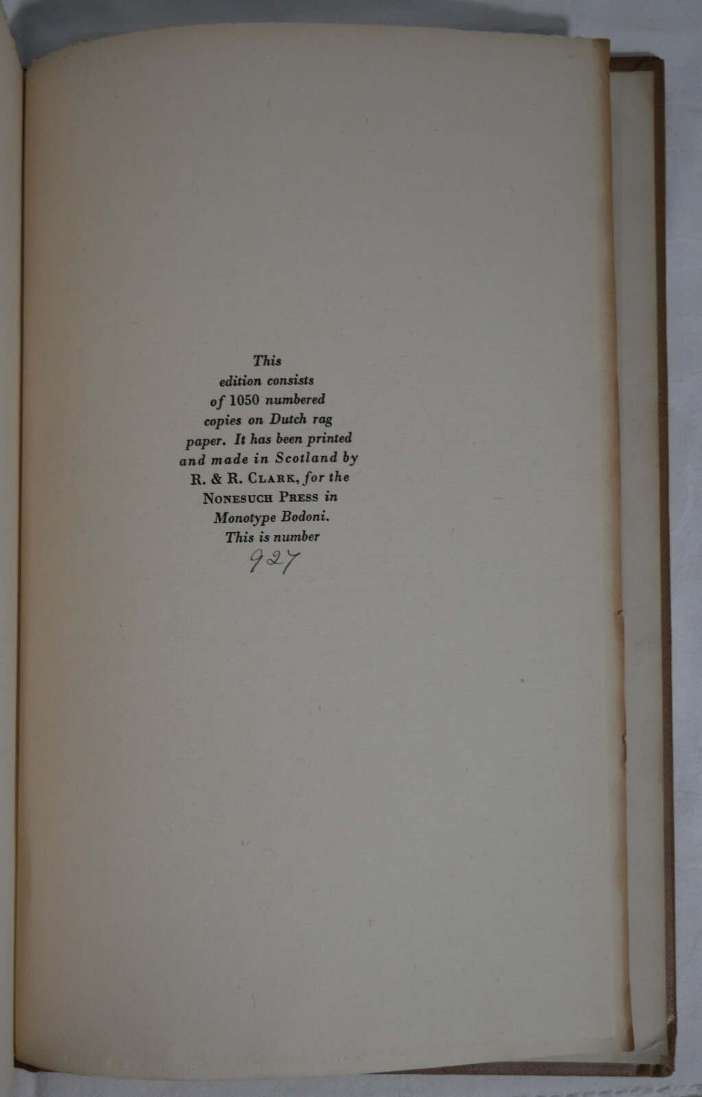 The Mistress Abraham Cowley 1926 Nonesuch Press limited edition
