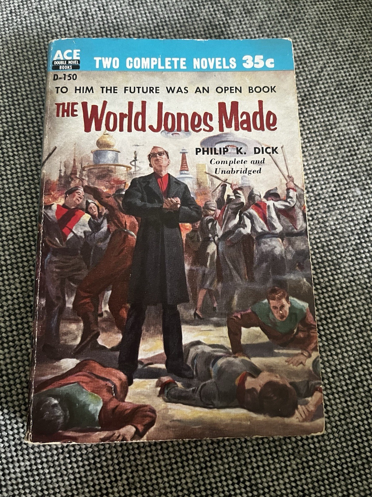 Philip K. Dick-THE WORLD JONES MADE-1956-1ST ED-ACE DOUBLE-VERY GOOD+ SCI-FI