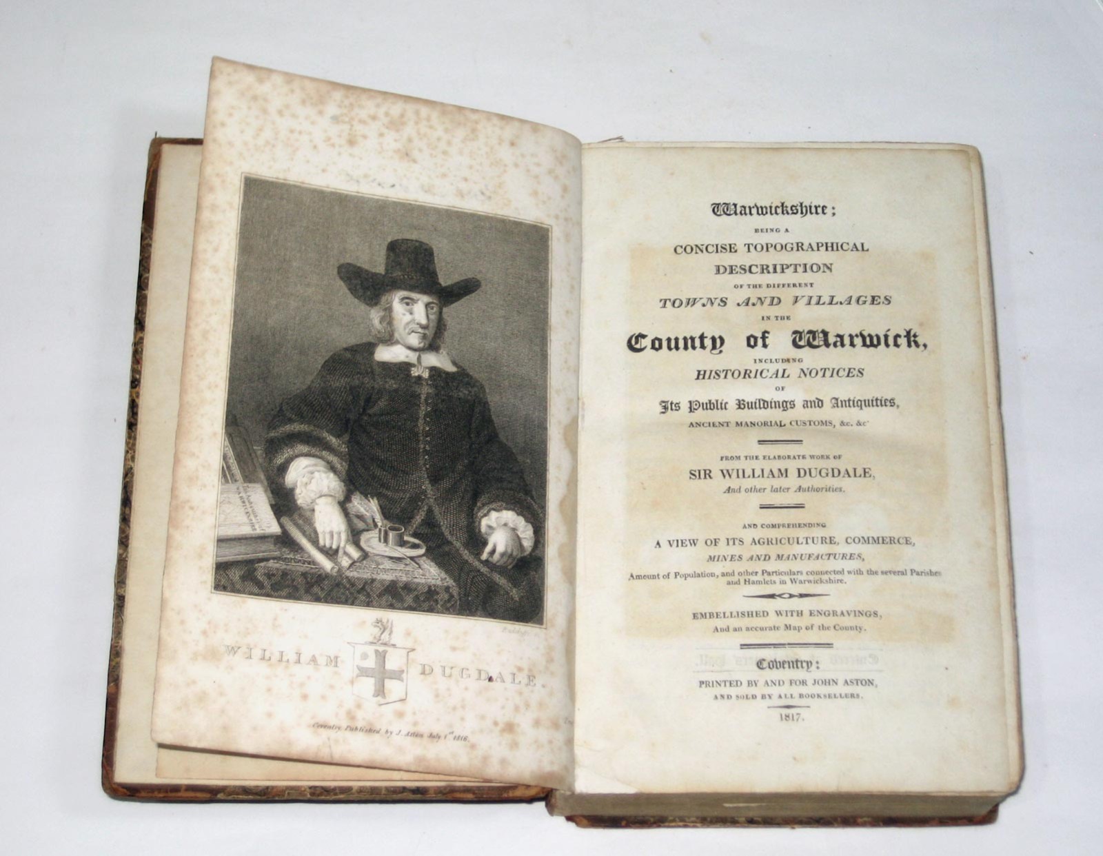 WARWICKSHIRE, A Concise Topographical Description : Sir William Dugdale – 1817