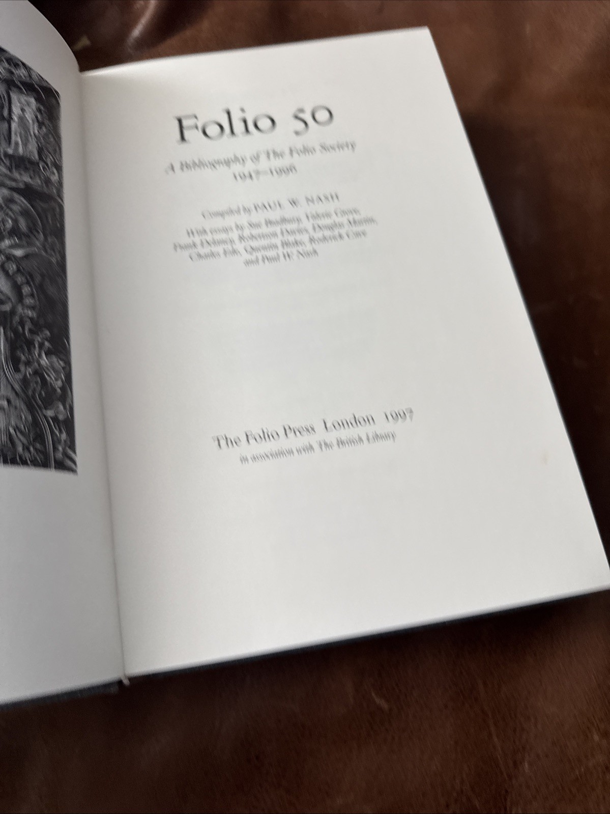 FOLIO 50: A BIBLIOGRAPHY By Paul W. Nash – Hardcover **BRAND NEW**