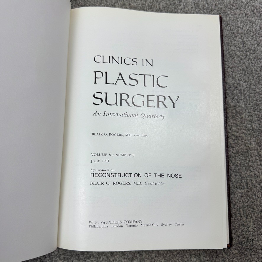 Clinics In Plastic Surgery Reconstruction Of The Nose Volume 8 No 3 July 1981