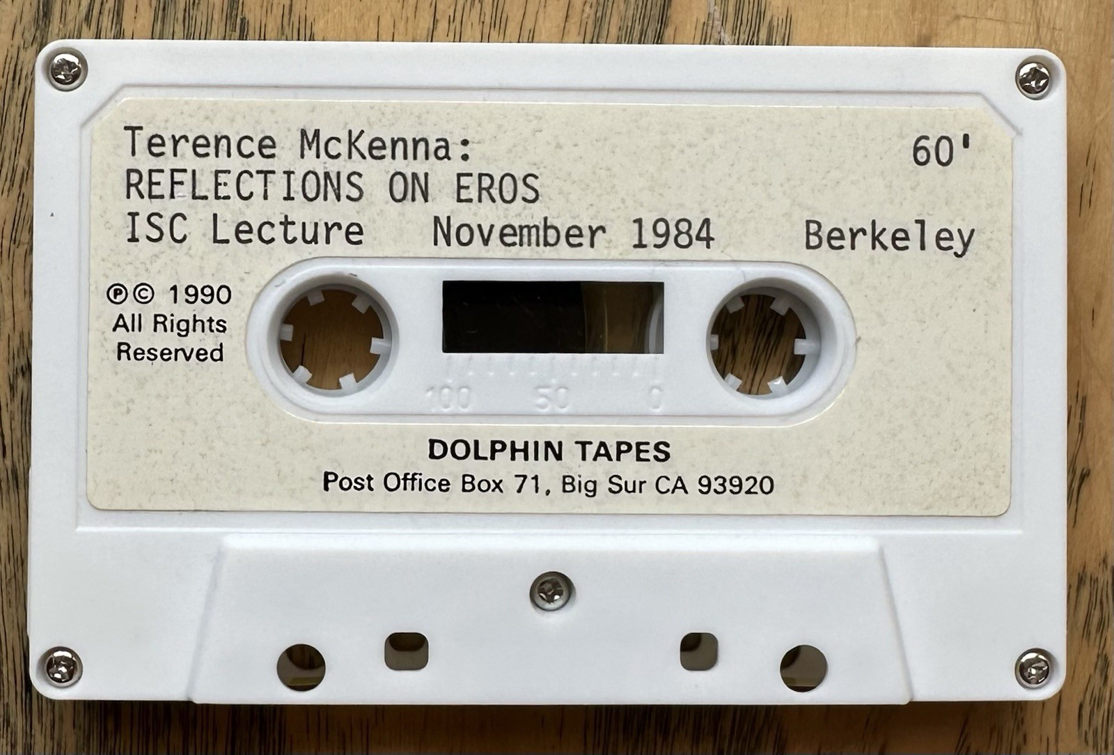 Terence Mckenna 1984 audio tape 60′ REFLECTIONS ON EROS psychedelic experience
