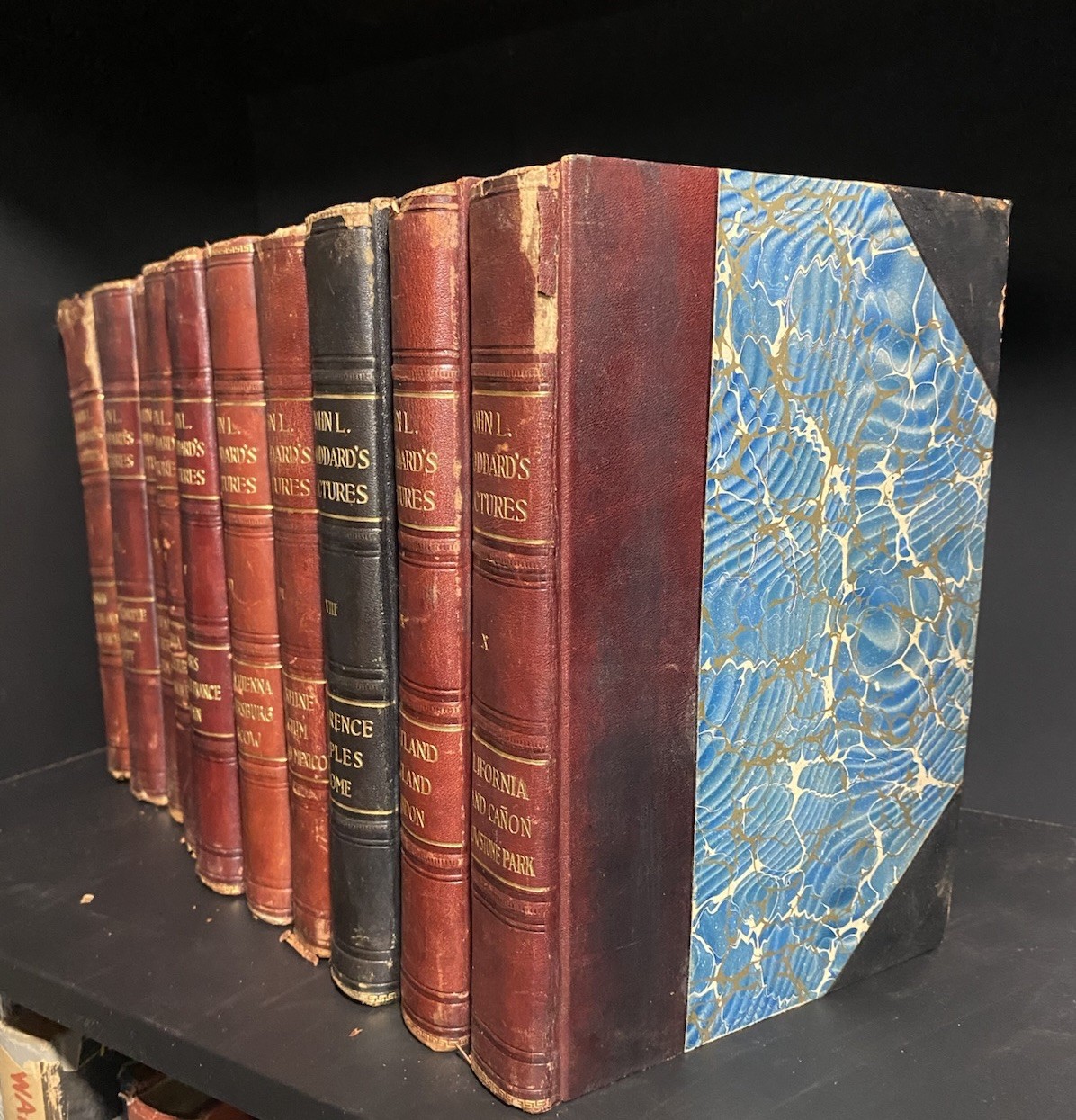 John Stoddards Lectures 1897 Antique Complete 10 Vol. Set Handsome Condition