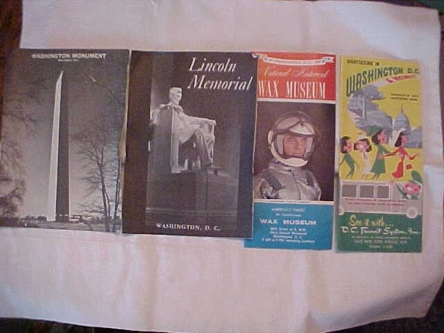 4 WASHINGTON D.C. PAMPHLETS, 1960s