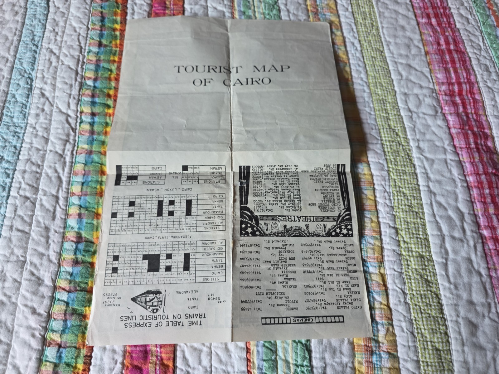 Various Maps of 1978 Cairo, Alexandria, Luxor and The Nile Egypt