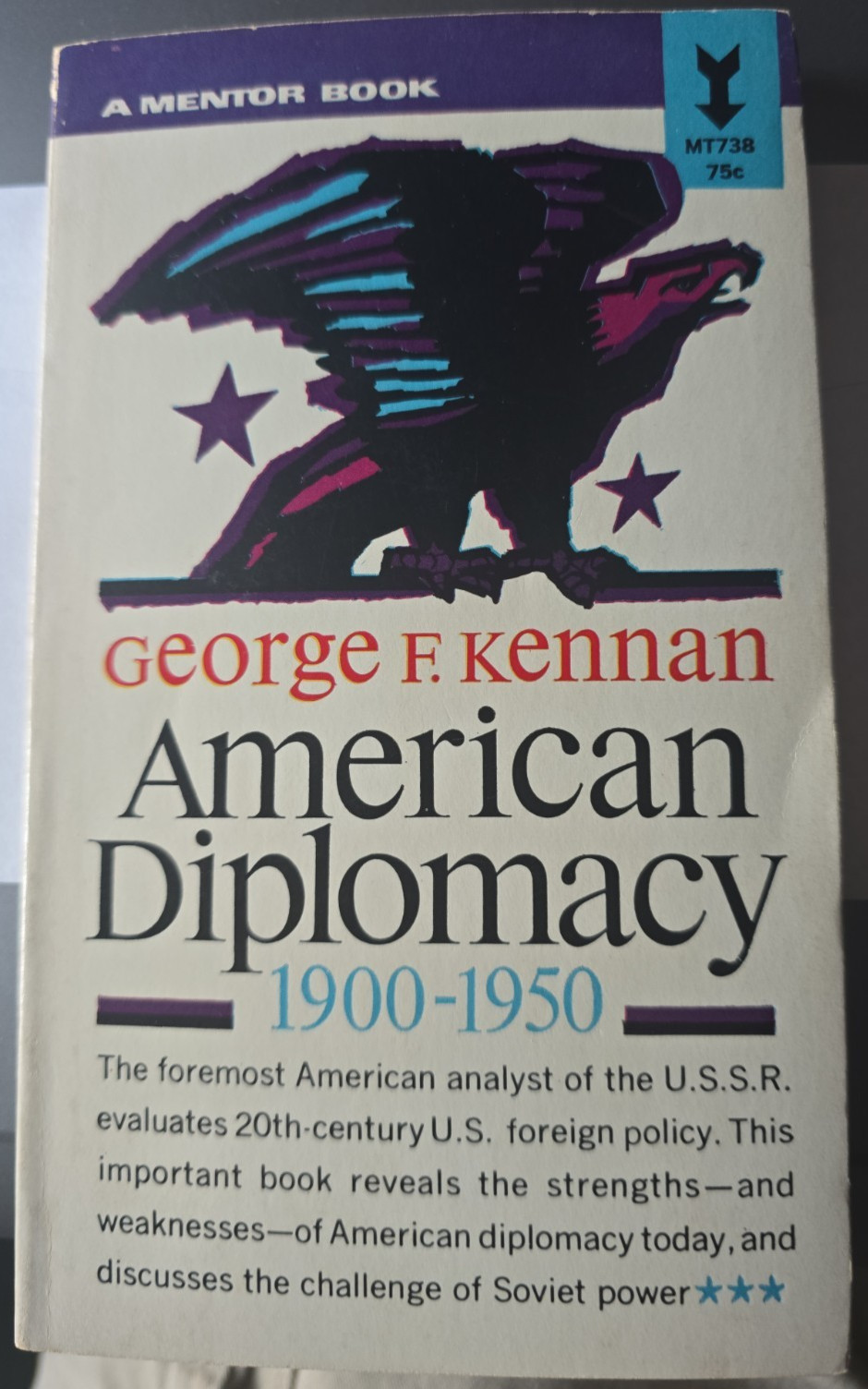 American Diplomacy 1900-1950 George F. Kennan A Mentor Book Vintage Paperback