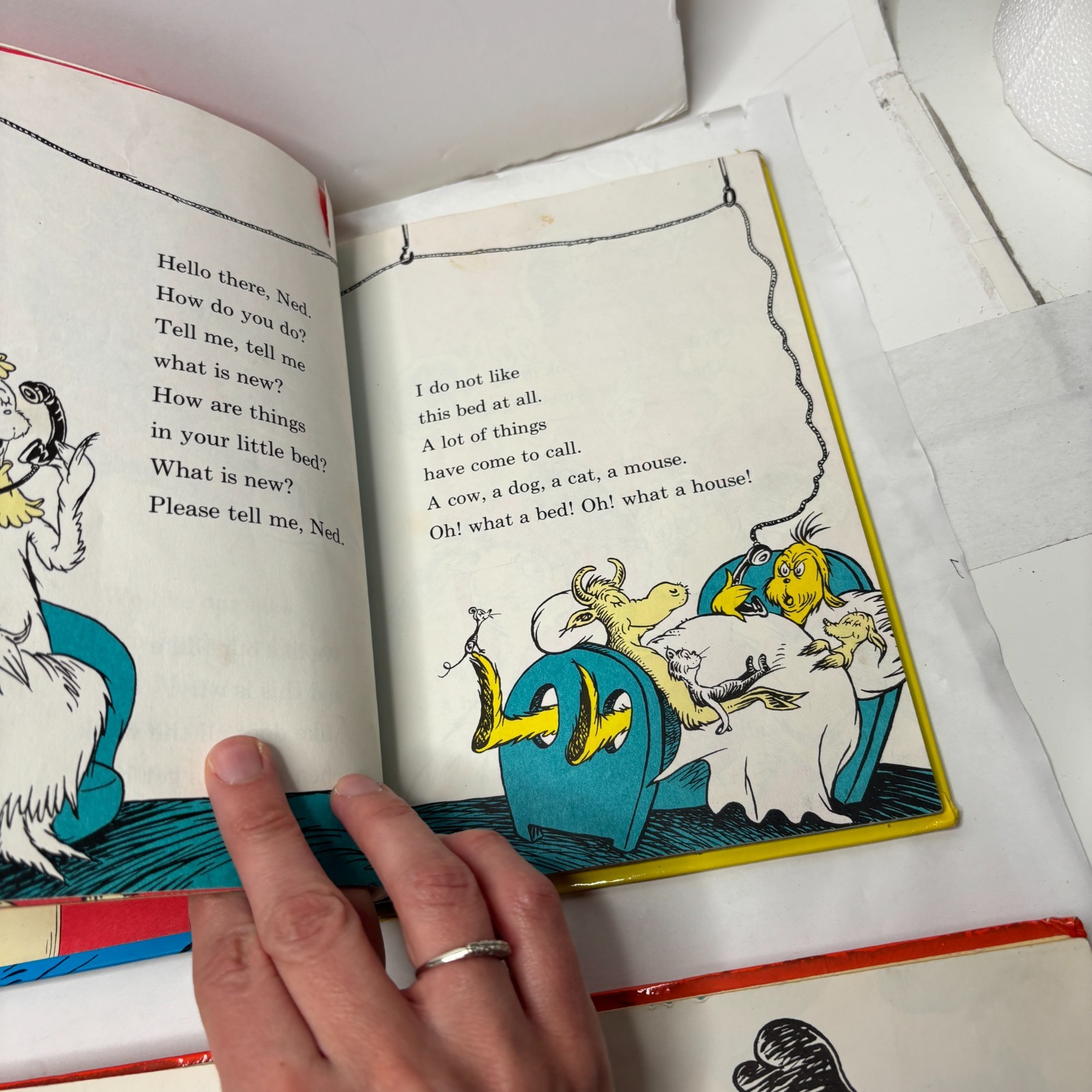 VTG Dr Seuss Books HC Lot ’38 500 Hats of Bartholomew Cubbins 1st Ed etc POOR