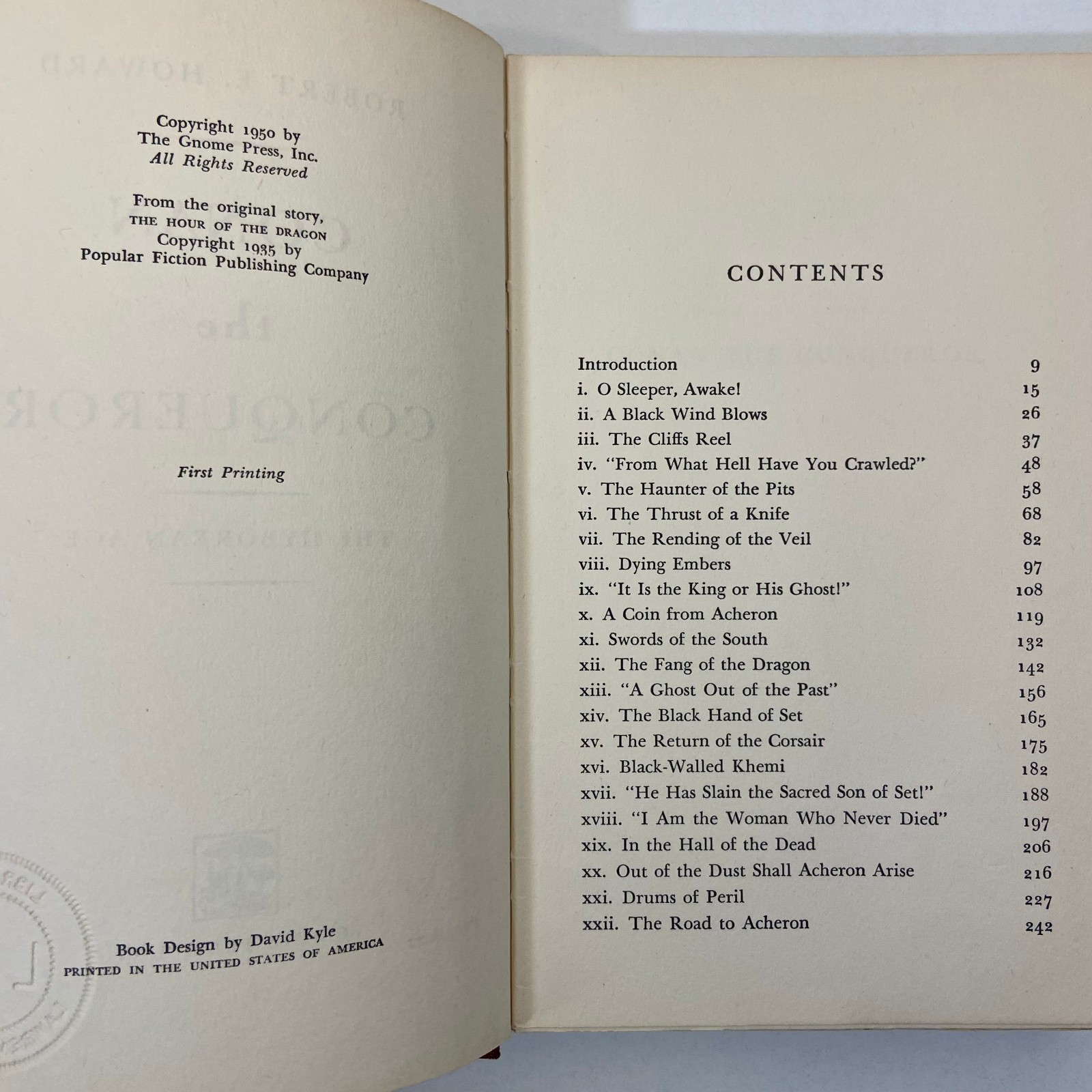 Conan The Conqueror Robert E Howard 1950 Gnome Press HCDJ Science Fantasy VTG