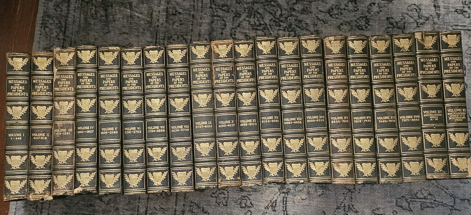 Messages And Papers Of The Presidents 20 Volumes Complete Set