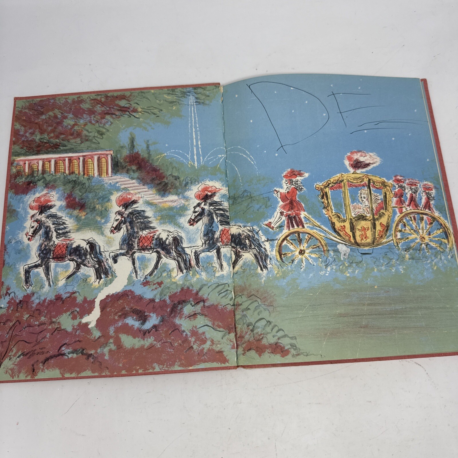 Original 1954 Cinderella or The Little Glass Slipper Marcia Brown 1st-Ed 8 print