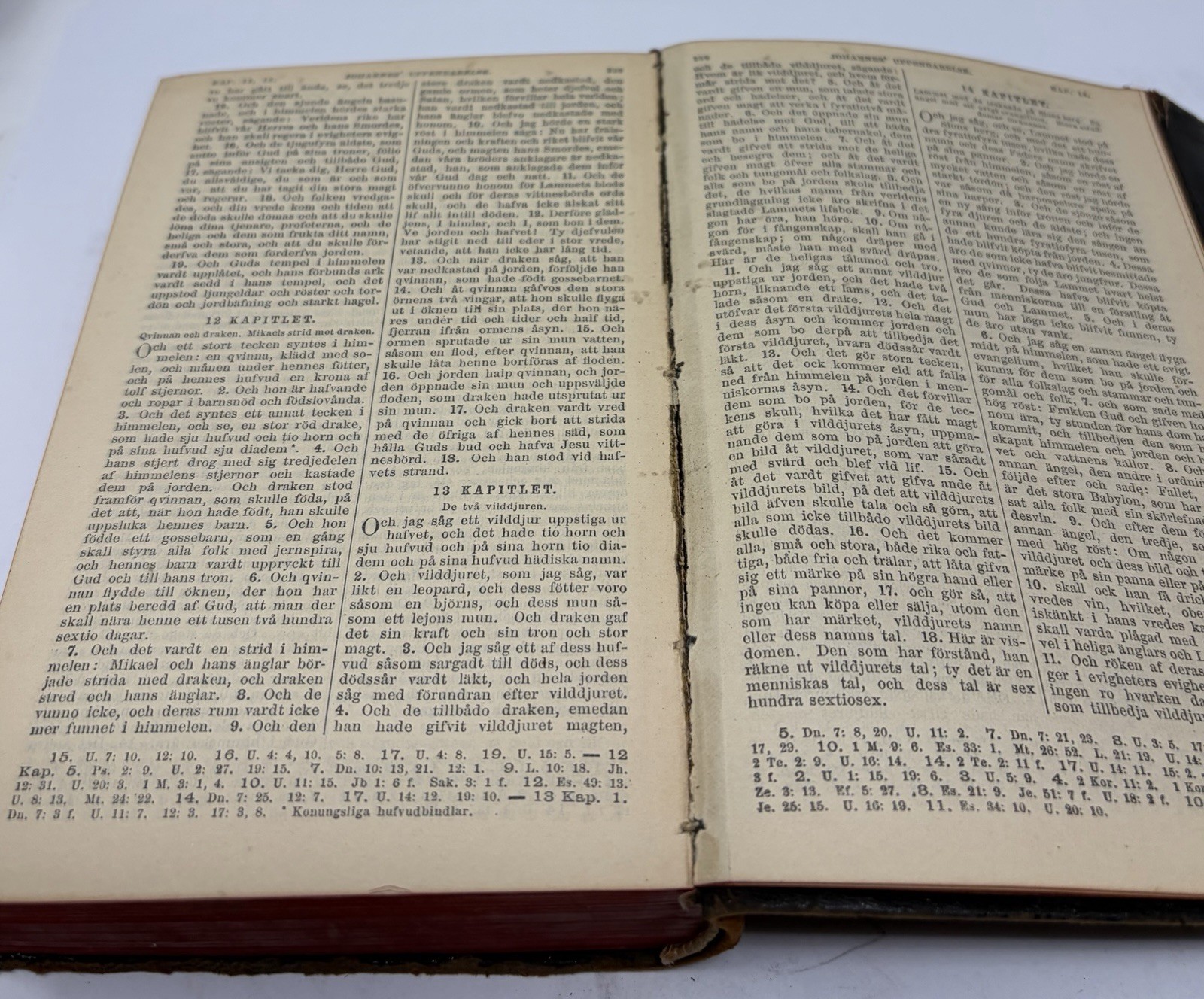 BIBELN 1896 Old Antique Swedish Bible Leather Bound Book A. L. Normans Stockholm
