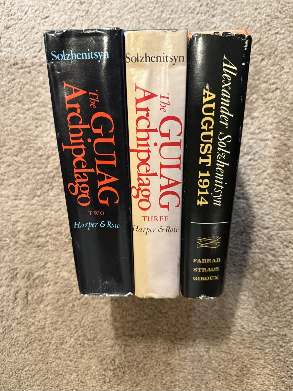 The GULAG Archipelago Book 2, 3, August 1914 Solzhenitsyn HC W/DJ 1st Edition