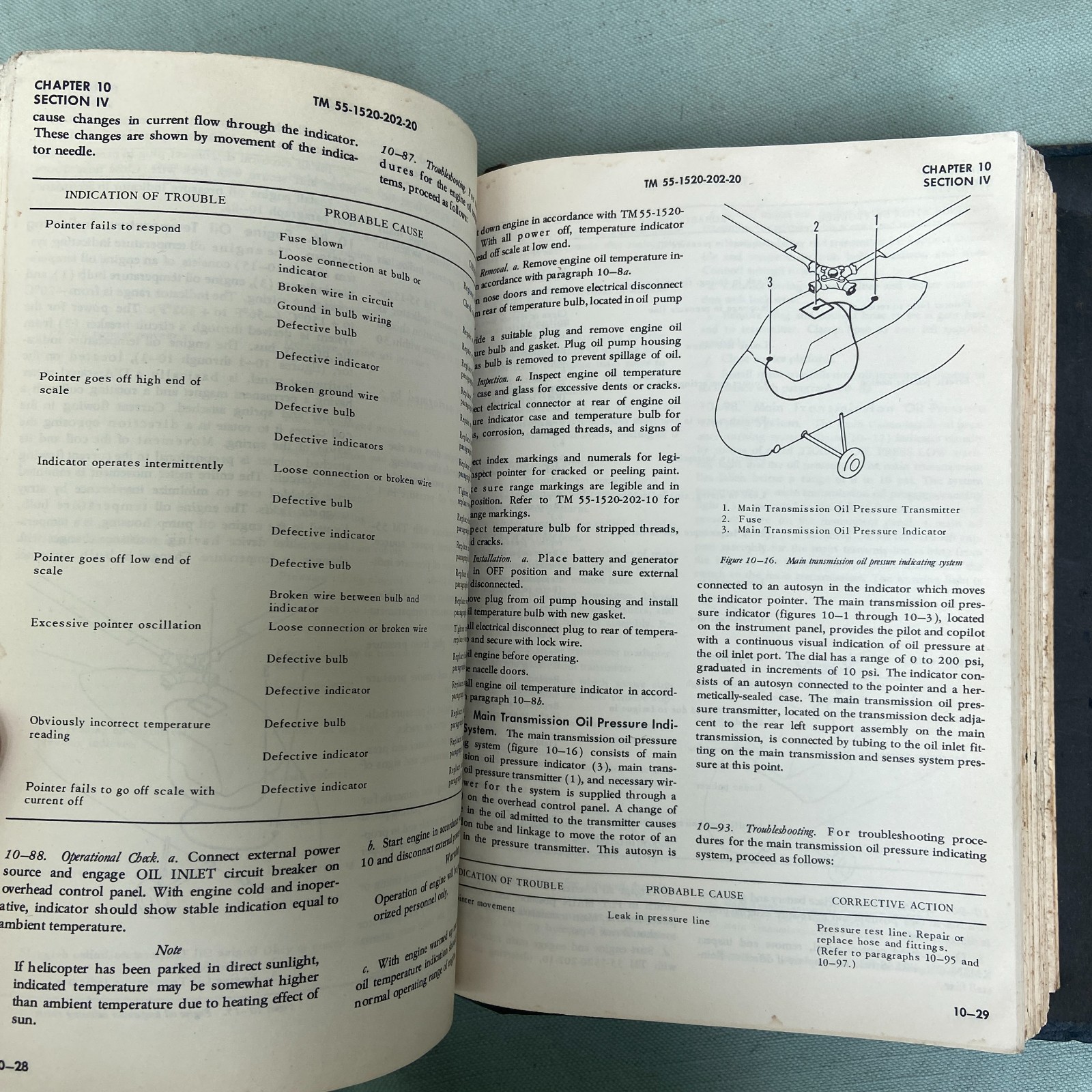 Technical Maintenance Book Army Models CH-34A CH-34C Aircraft 1966 Sikorsky Heli