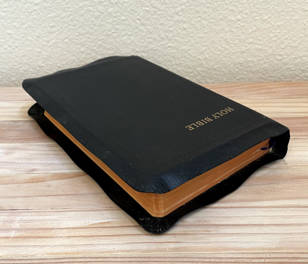 THE HOLY BIBLE, COLLINS‘ CLEAR-TYPE PRESS (1950s Black Leather, KJV, Slipcase)
