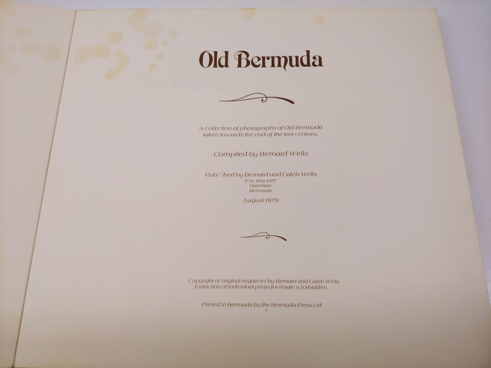 Rare Book: 1979 OLD BERMUDA – Bernard Wells, PB, PHOTOGRAPHS TURN OF CENTURY ERA