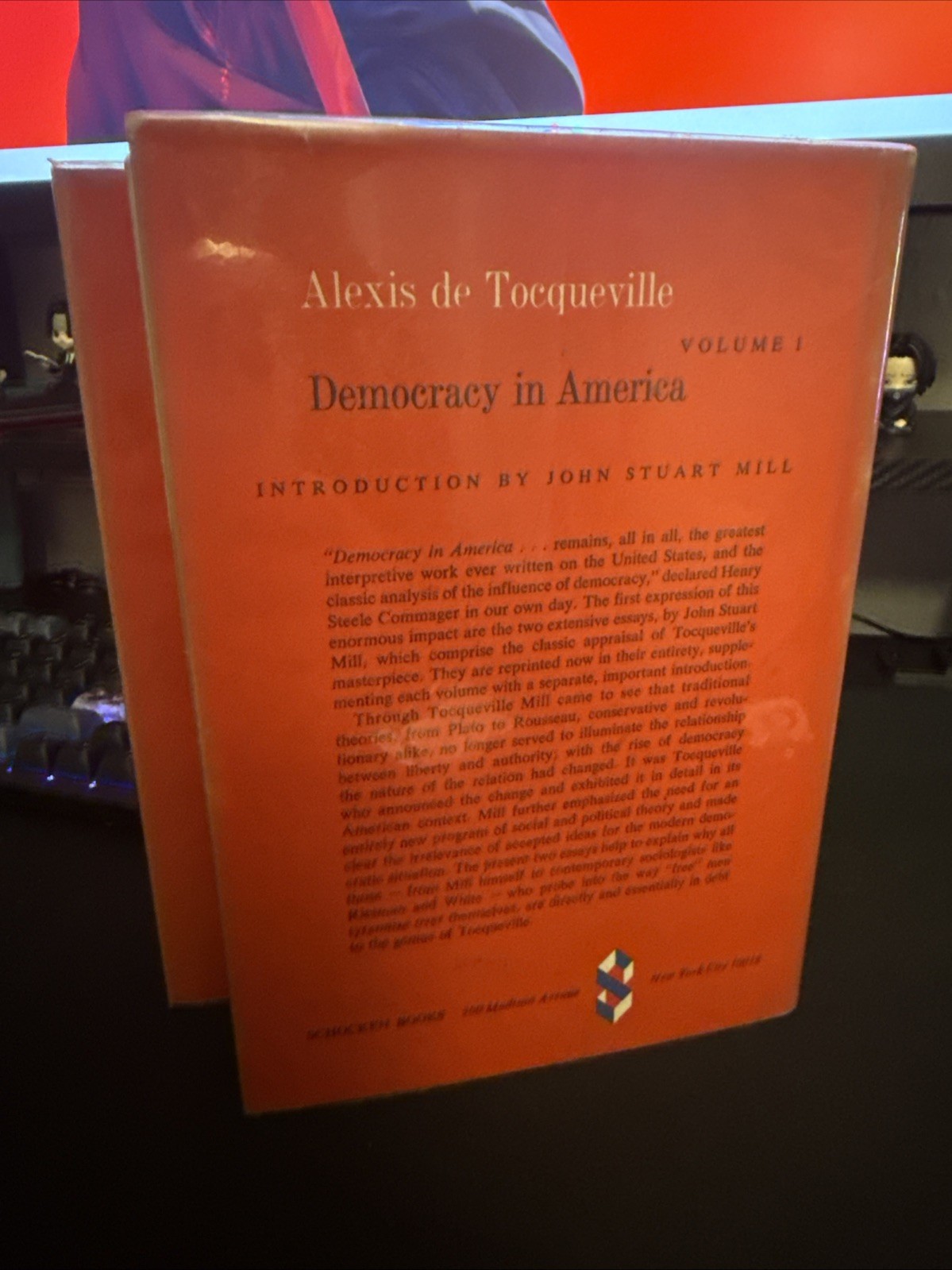 Alexis de Tocqueville Democracy in America 2 Volume Set Schocken Hardcover