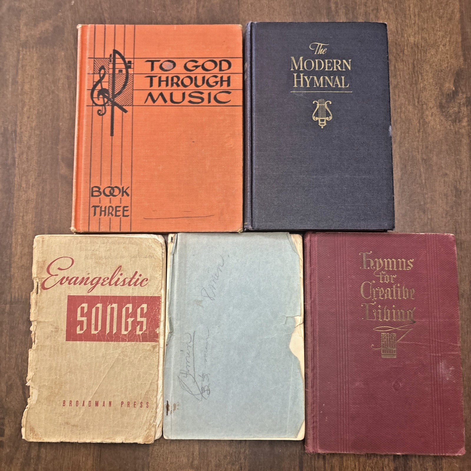 5 Vintage Hymnals Church Music 1920s-50s Hymns Evangelistic Songs See Desc