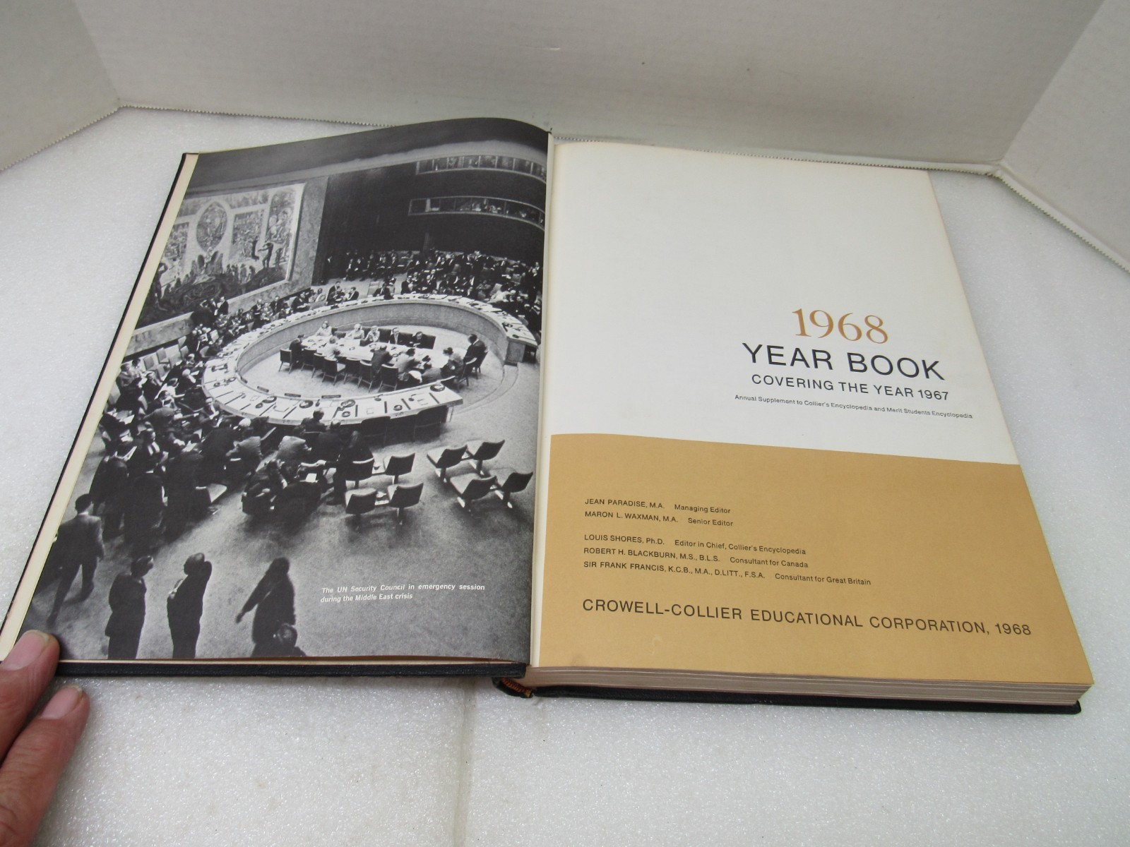 Collier’s Encyclopedia Yearbook Covering 1967 P.F. Collier & Sons 1968 Hardcover