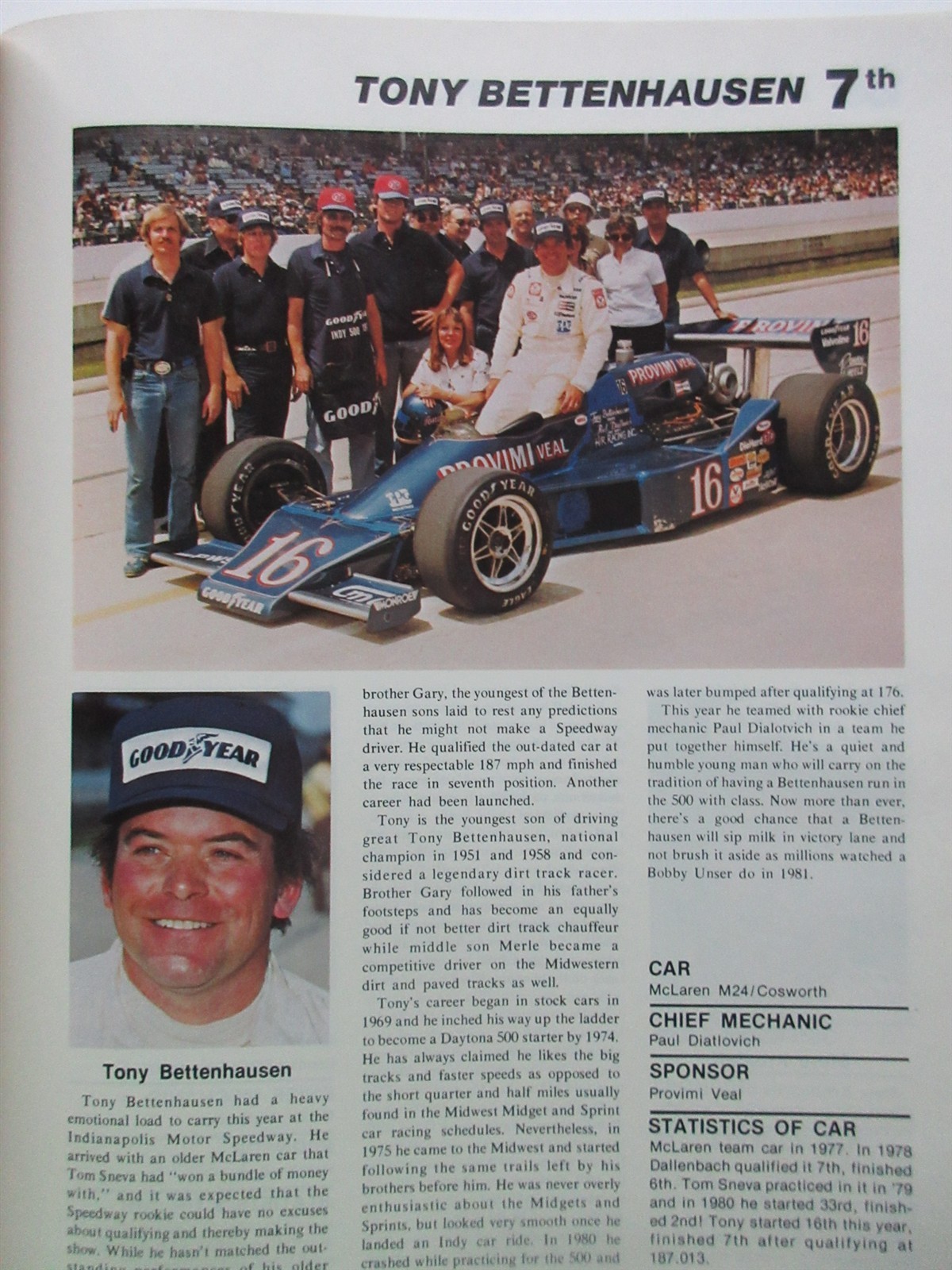 1981 Indianapolis 500 Carl Hungness hardcover Yearbook Bobby Unser