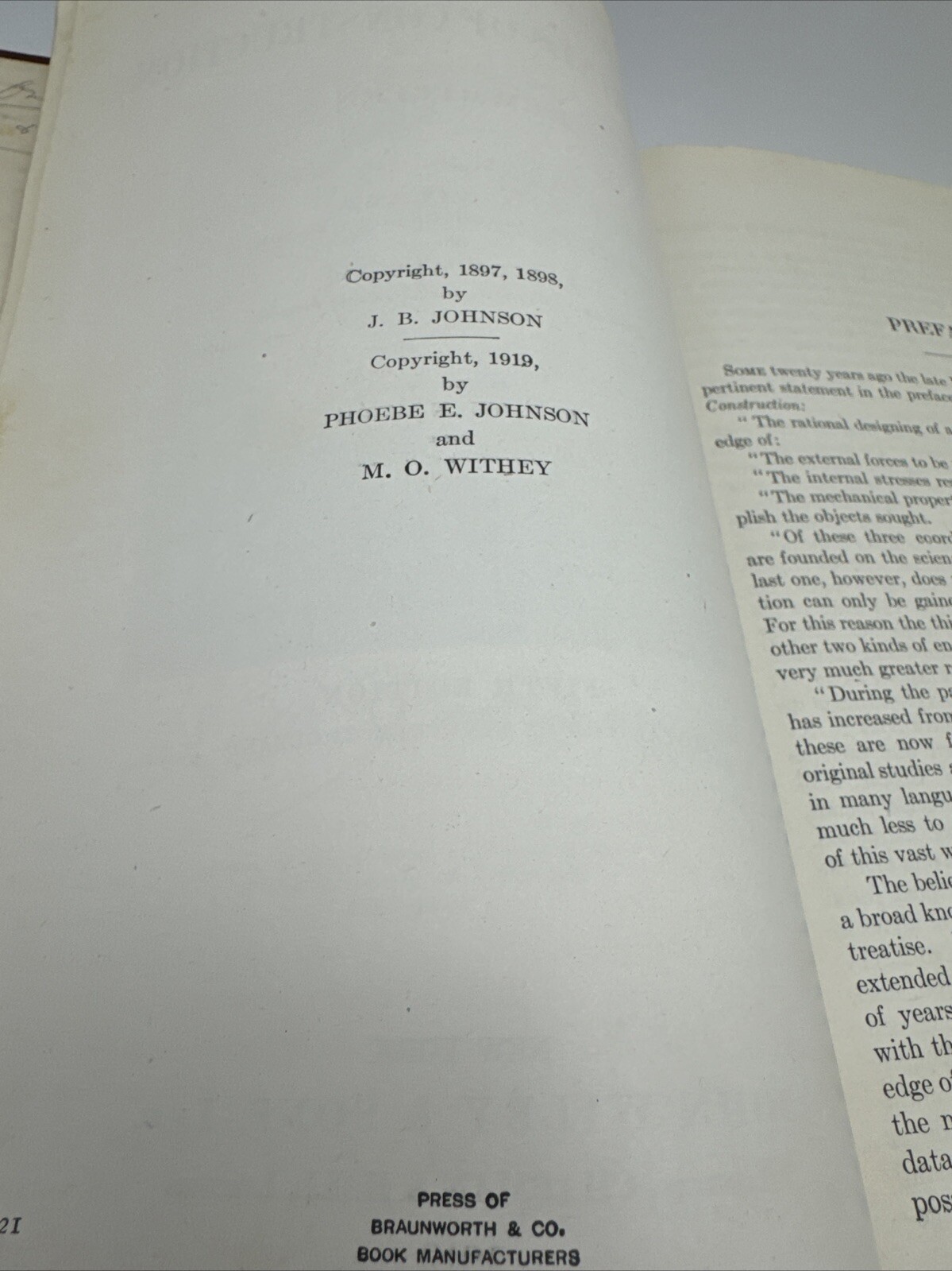 Johnson’s Materials of Construction 5th Ed. Rewritten 1919 Mechanics Textbook
