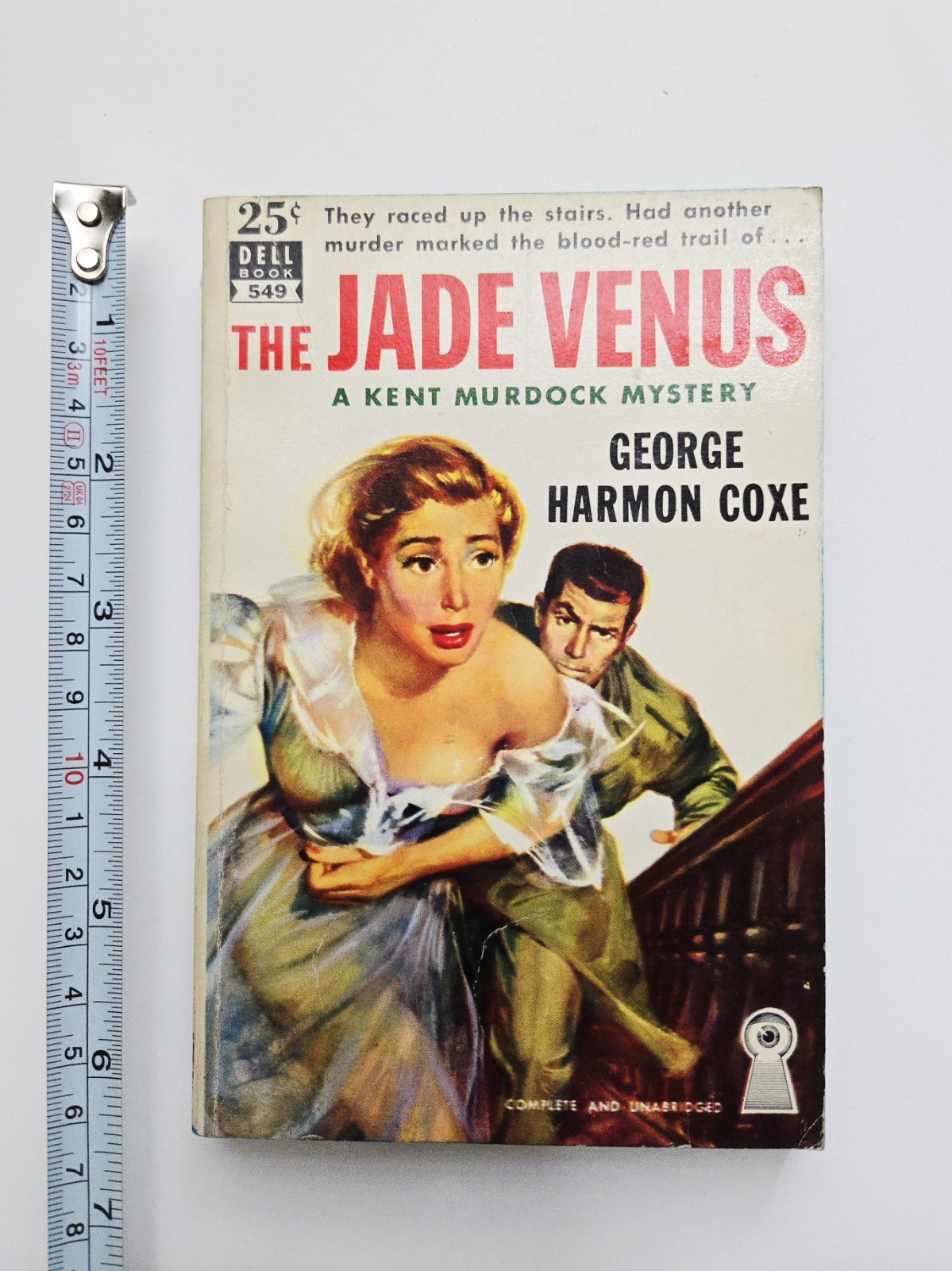 VINTAGE 1954 THE JADE VENUS BOOK GEORGE HARMON COXE 1ST DELL EDITION PULP NOVEL