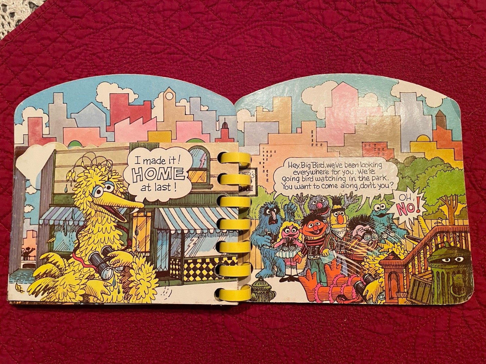 Playskool Board Book Can You Tell Me How To Get To Sesame Street? 1975