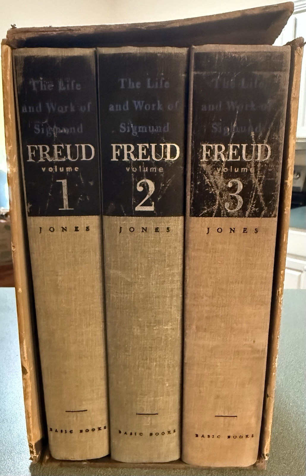 The Life and Work of Sigmund Freud, 3 volumes by Ernest Jones IN SLIPCASE