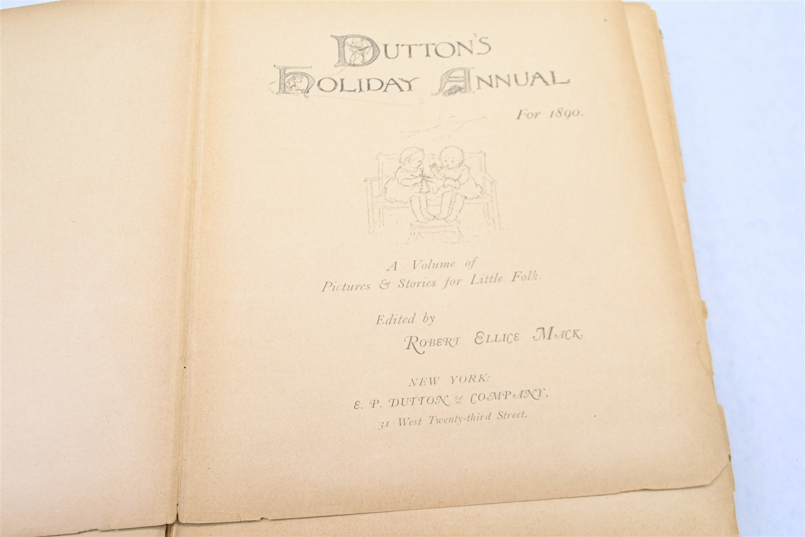 1890 Dutton’s Holiday Annual E. P. Dutton & Co Antique Victorian Children’s Book