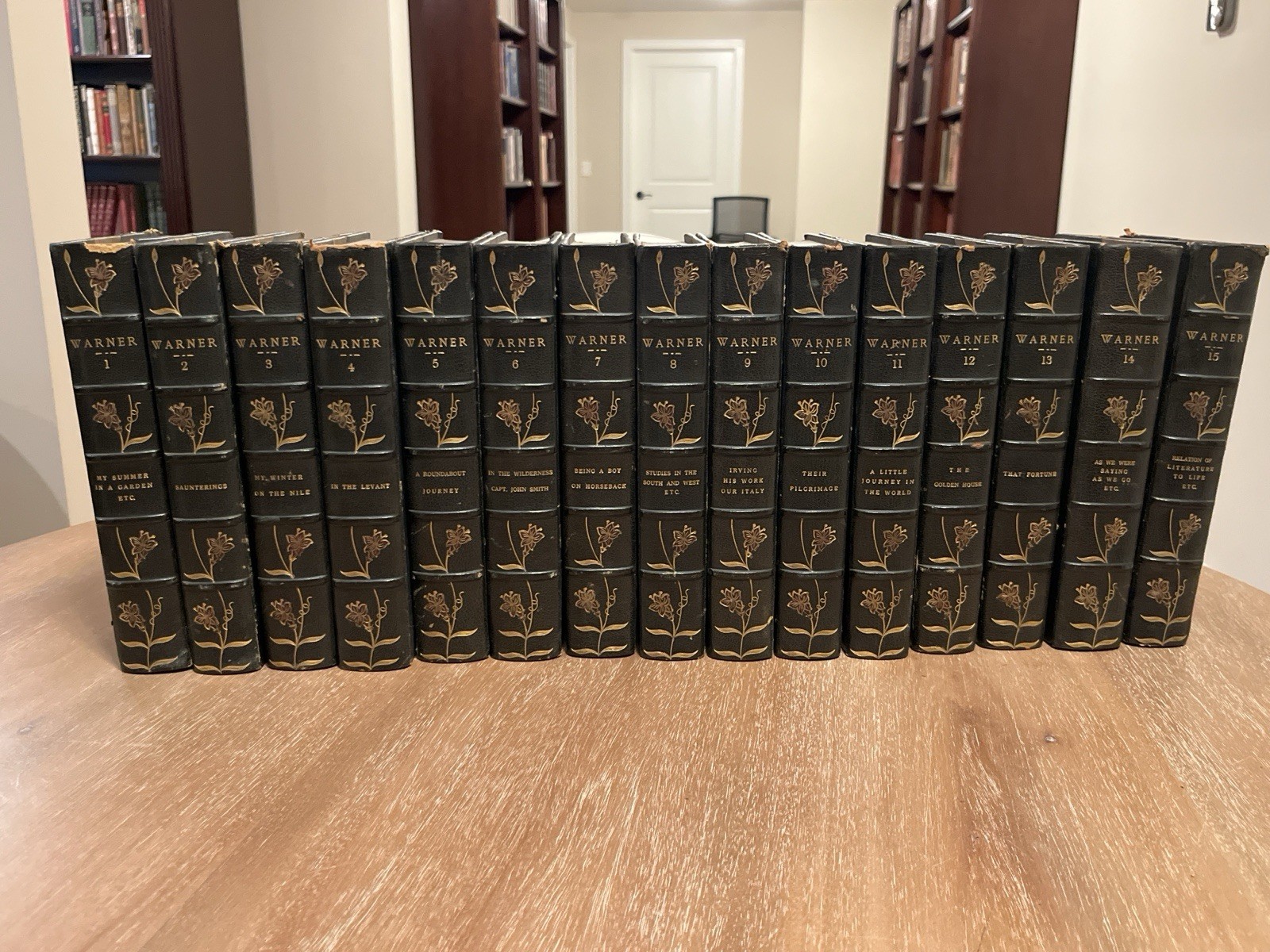 American Publishing Co. Charles Dudley Warner Complete Writings HC 1904 Signed