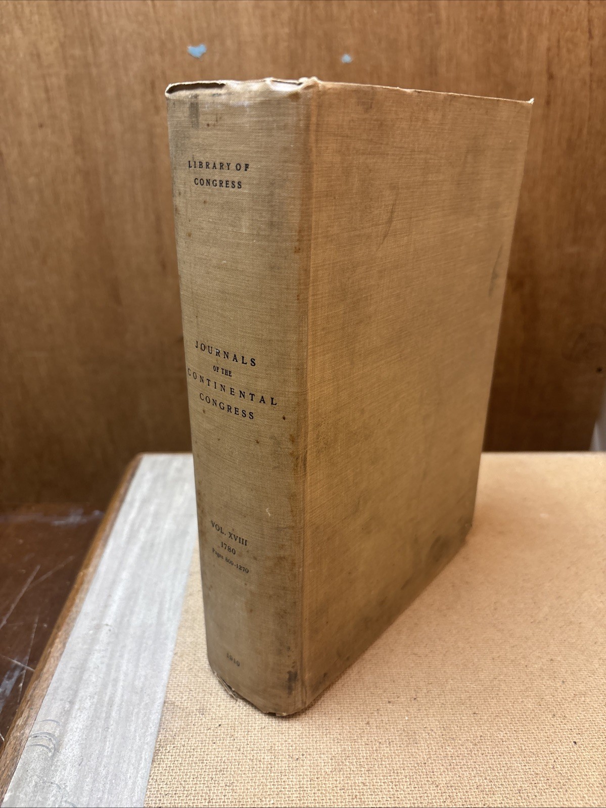 Antique 1910 Journals of the Continental Congress 1774-1789 Volume XVIll – 1780