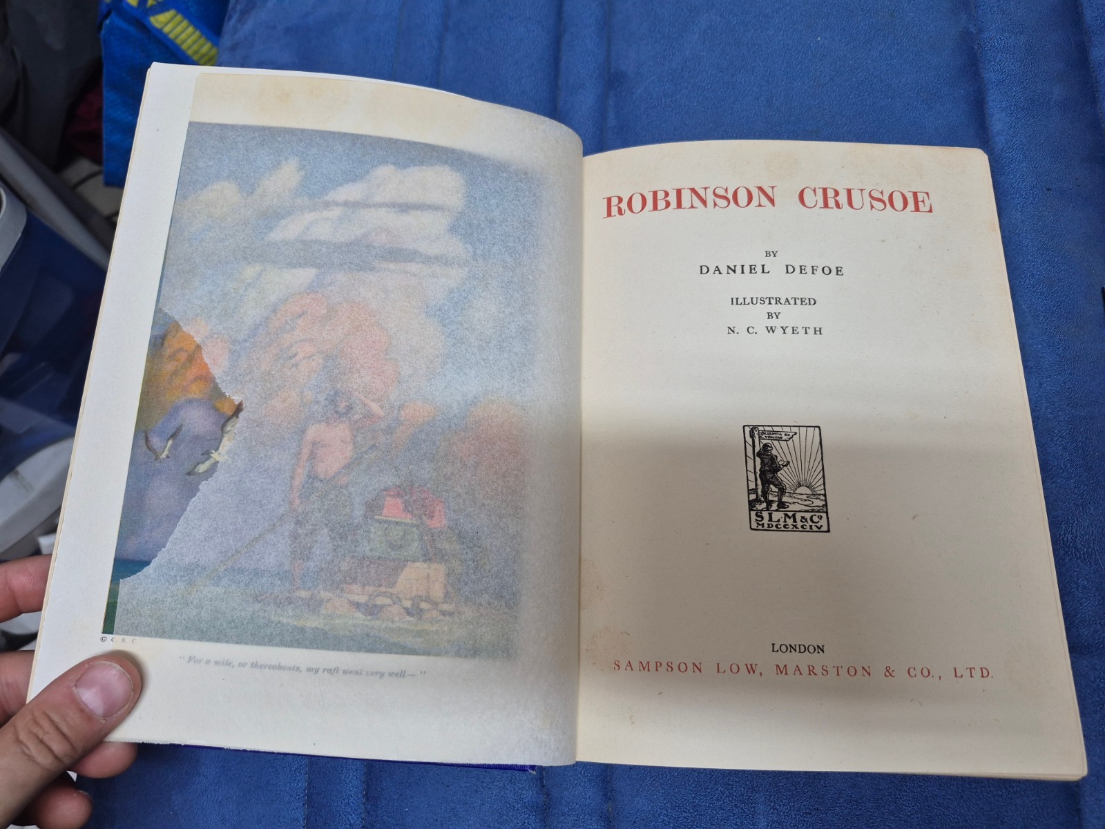 1920 Robinson Crusoe – Daniel Defoe – Illustrated by N.C. Wyeth – Sampson Low –