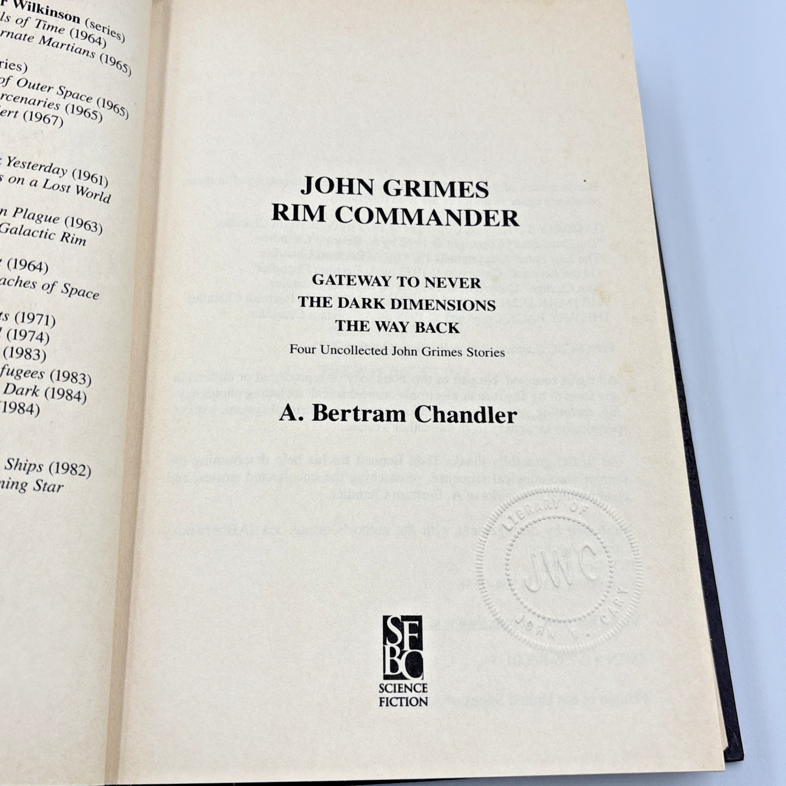 A. Bertram Chandler John Grimes Hardcover Book Lot of 4, Good Condition