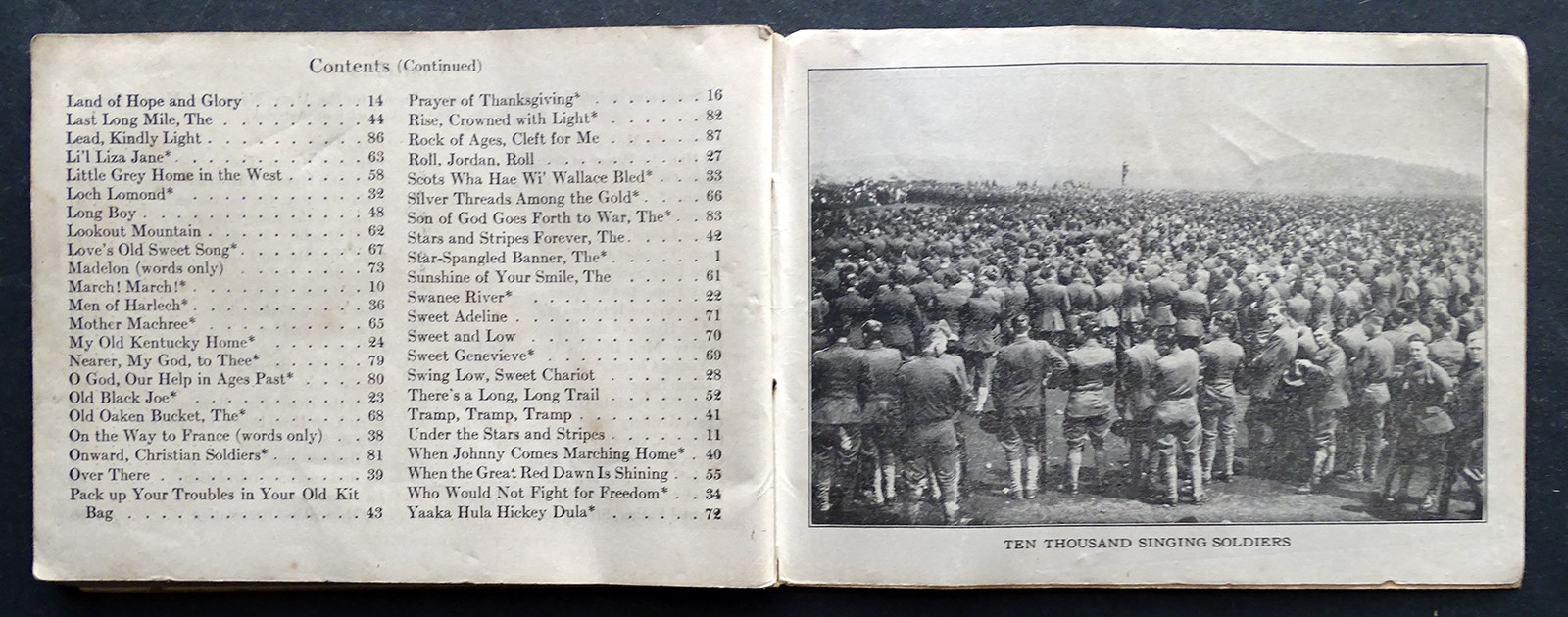 1918 WW1 Antique ARMY SONG BOOK Patriotic Military Songs / US GOV WAR DEPT