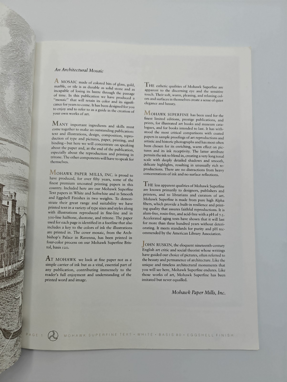 An Architectural Mosaic on Mohawk Superfine Text and Bristol Papers Sample Book