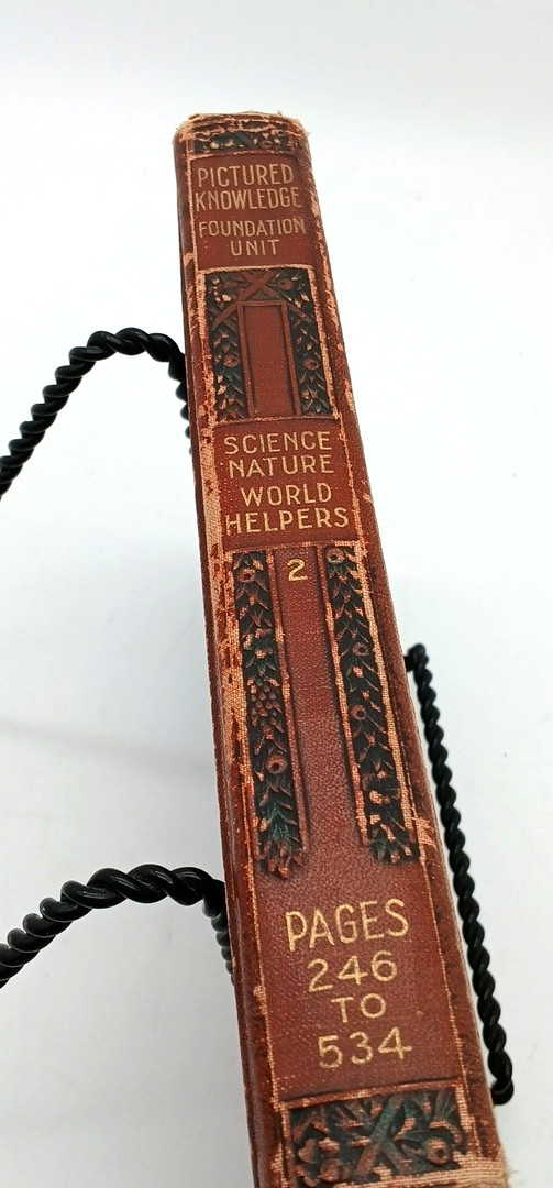 Pictured Knowledge Foundation Unit Science Nature World Helpers 2 book VTG 1939