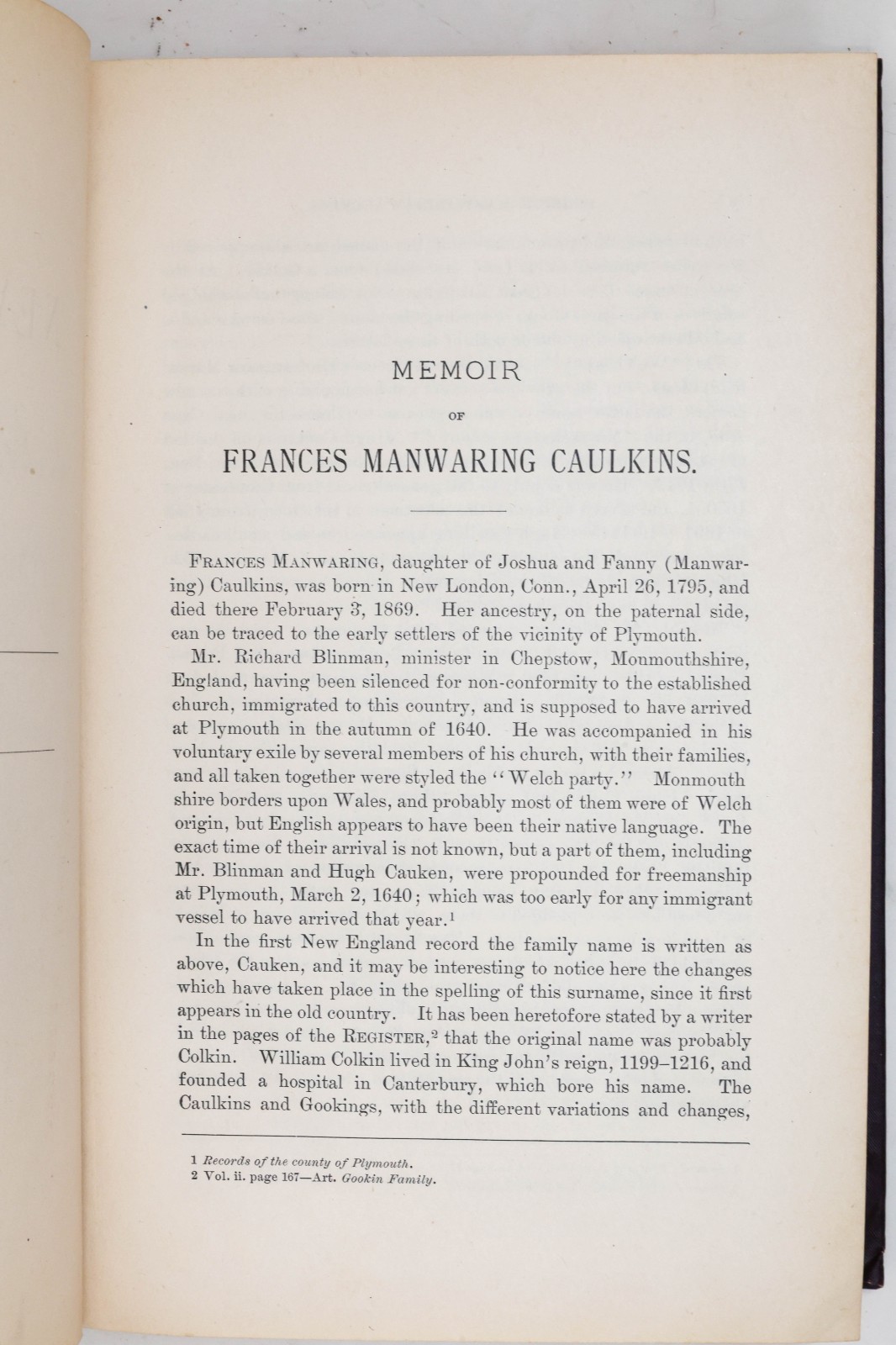 History Of New London Connecticut F. M. Caulkins 1860 Published H. D. UTLEY 1895