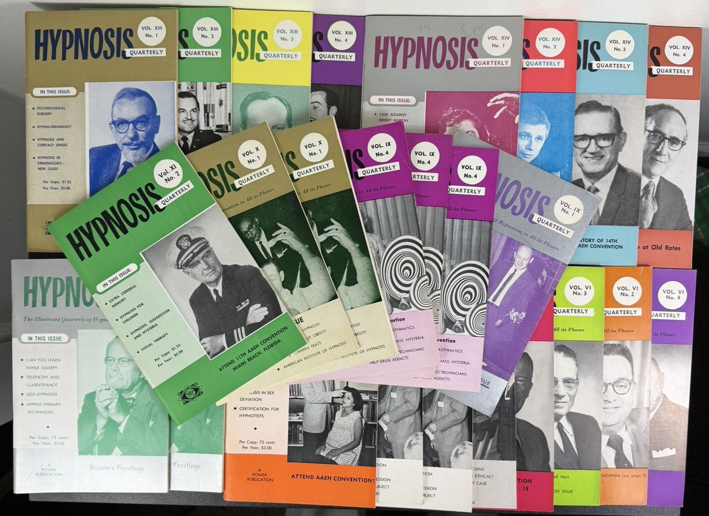 Hypnosis Quarterly 1956–65 Early Hypnotism Psychology fringe Magic RARE Kreskin