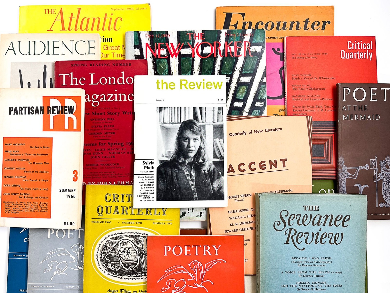 Sylvia Plath / Collection of 41 Magazine and Literary Magazine Appearances 1st