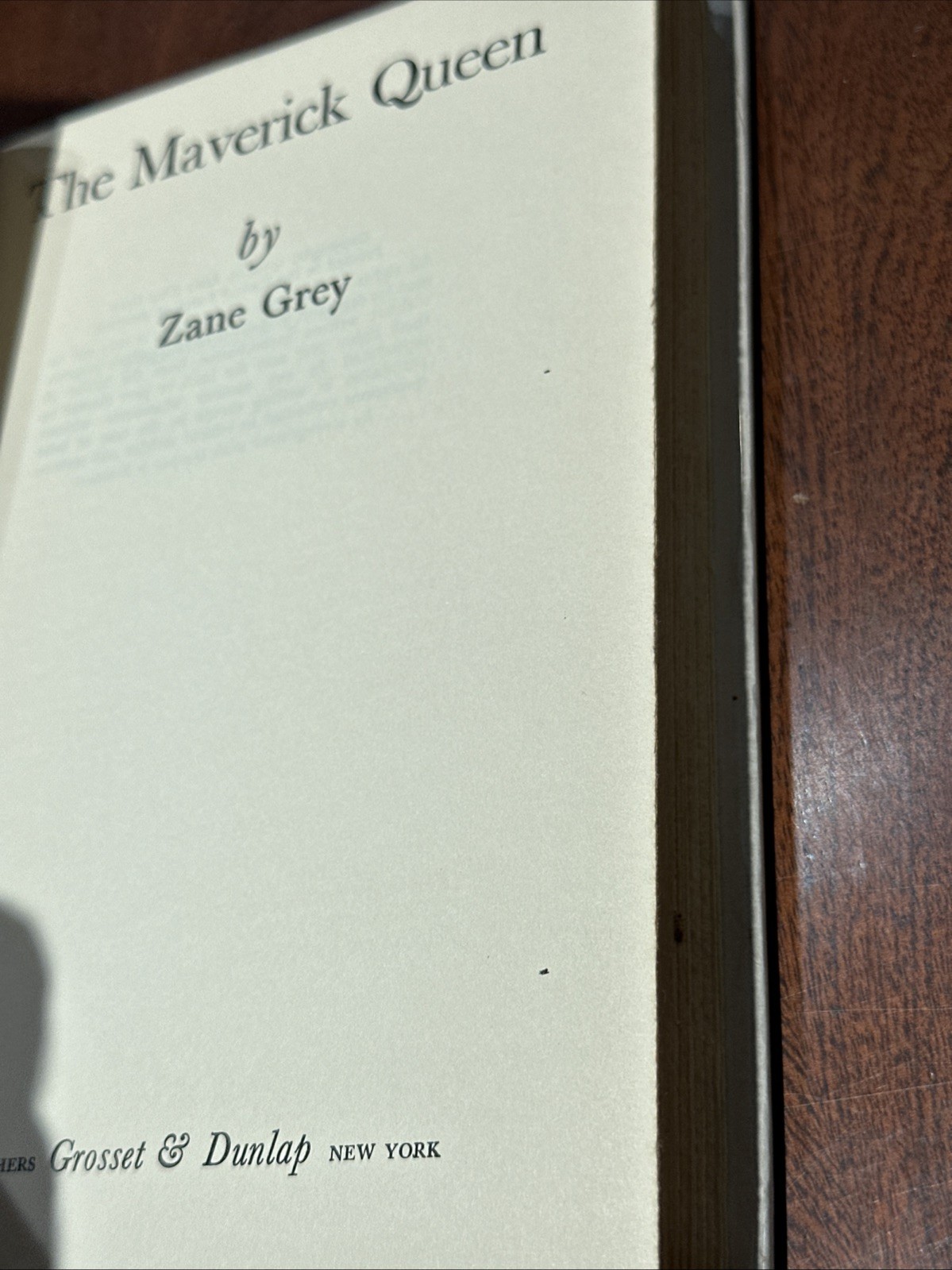Zane Grey / The Maverick Queen 1st Edition 1950 HC DJ Cowboy Gold