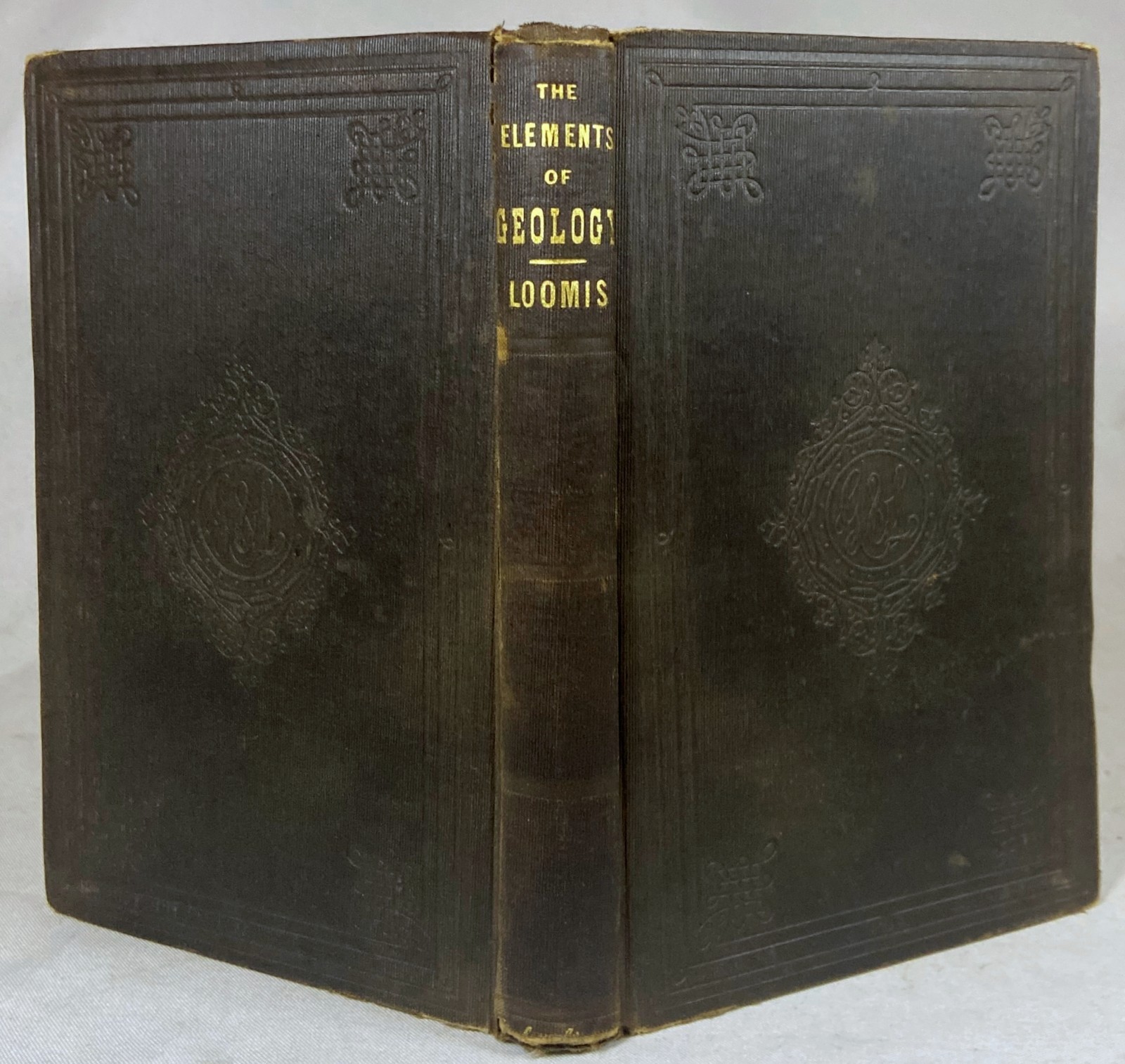 1852 ELEMENTS OF GEOLOGY Paleontology LOOMIS Antique Victorian Science Book