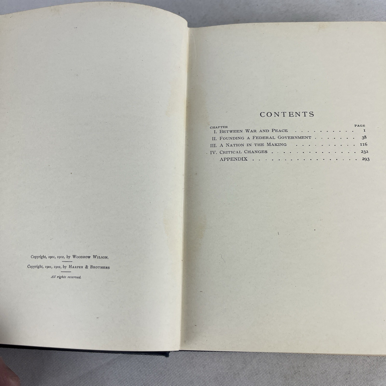 A History of the American People – Woodrow Wilson – 5 Volume HC Set Harper 1902