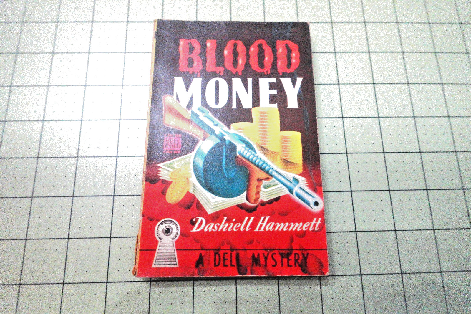 Dashiell Hammett -Blood Money 1st Dell Mapback 1944 Pulp Era Hardboiled Classic