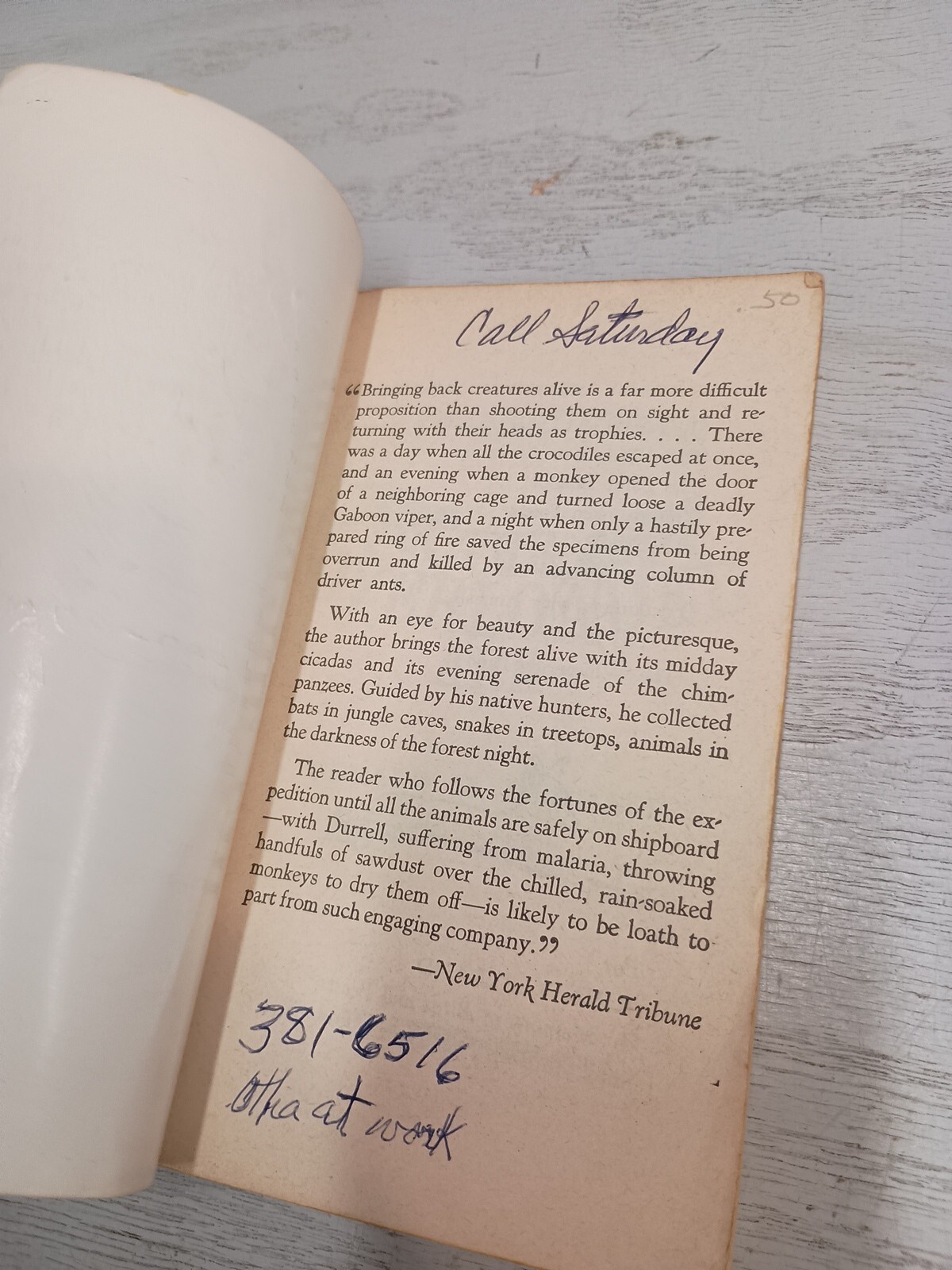 THE OVERLOADED ARK by Gerald M. Durrell; 1953 Paperback