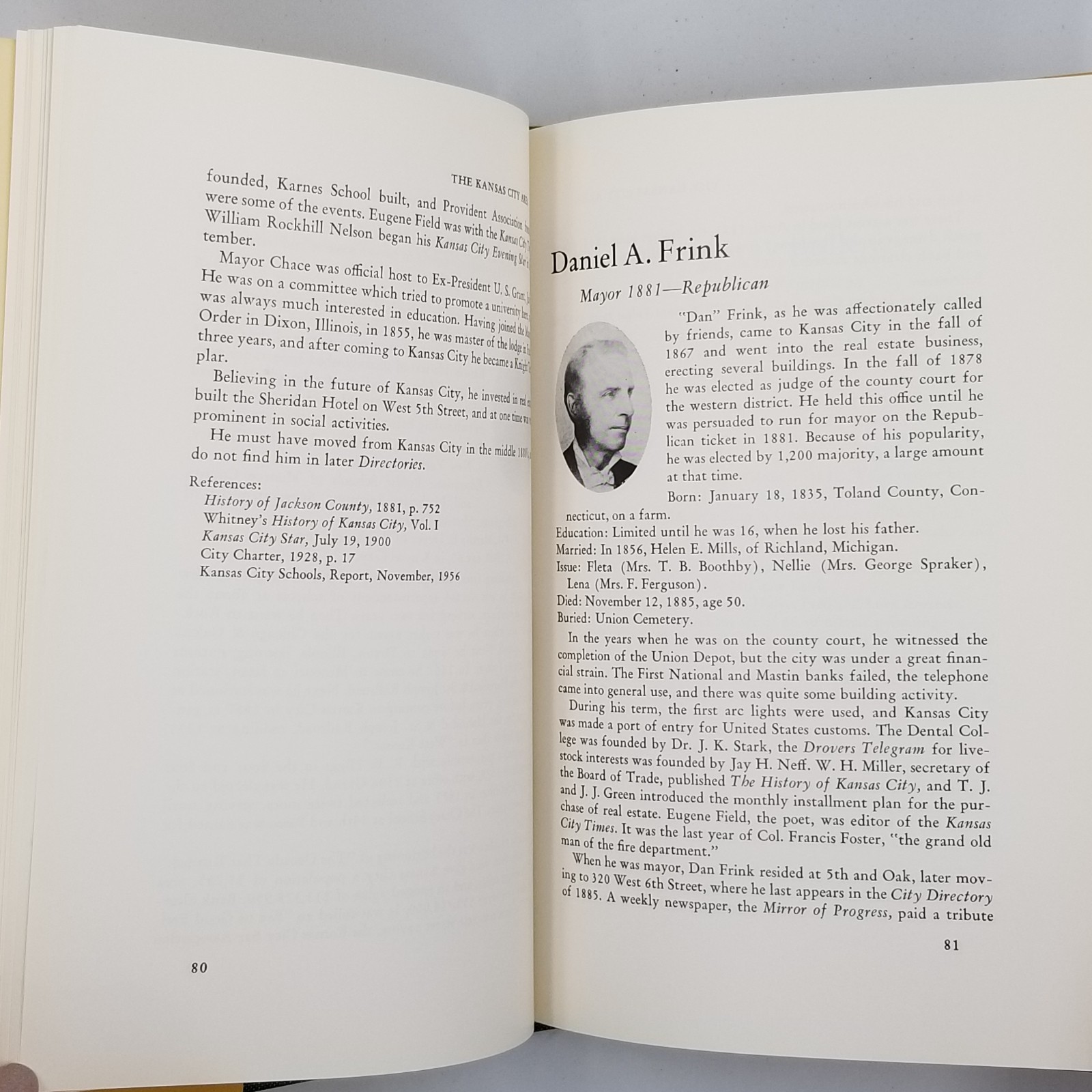 A Condensed History of Kansas City by G.F. Green – 1968 Lowell Press – Near Fine