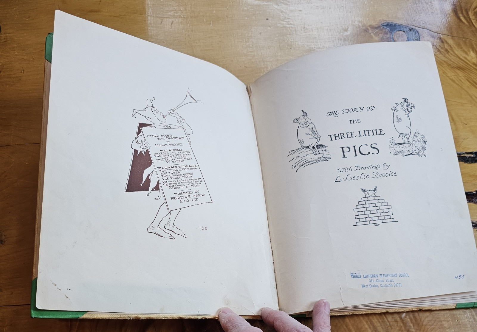 The Story Of The Three Little Pigs Leslie Brooke Frederick Warne & Co. 1930s