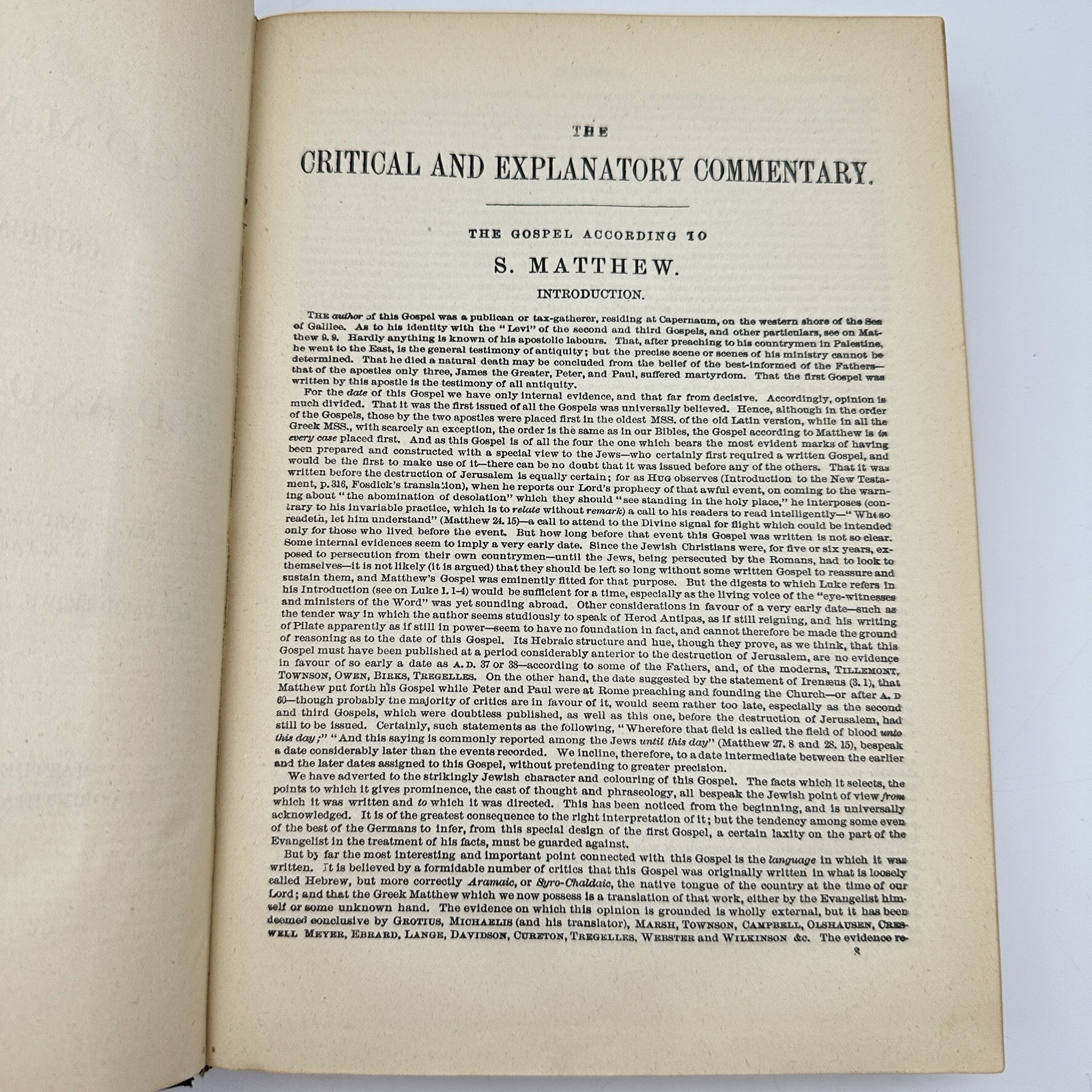 Commentary On The New & Old Testament Vol 1-2, Jamieson Fausset Brown Circa 1883