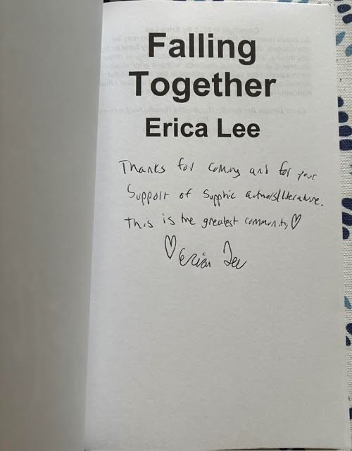 falling together by erica lee (paperback, 2025) SIGNED